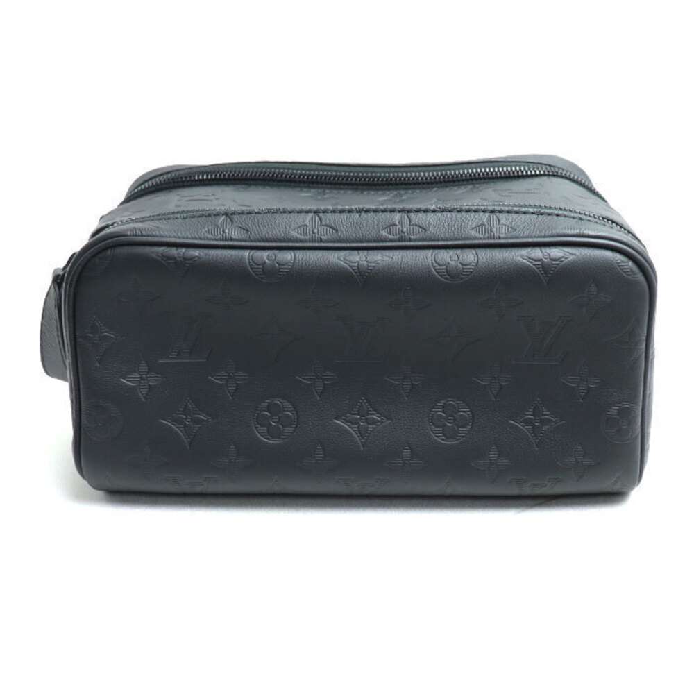 Louis Vuitton Dopp Monogram Shoulder Bag Canvas Leather Shadow Black